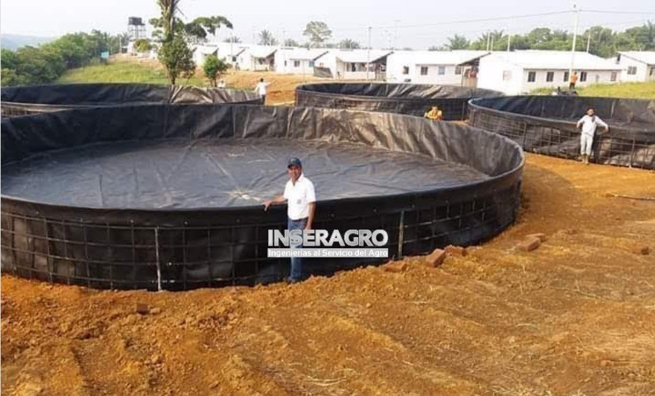 Proyecto de tanques en geomembrana de Grupo Inseragro